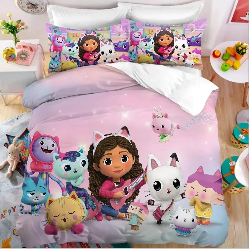 Set Biancheria da Letto Bambola Kawaii Gabby Copripiumino Morbido Con 1/2 Federe Per Bambini Adulti Copripiumino in Microfibra
