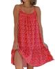 5XL Plus Size Floral Print Strappy Dress, 2023 European & American Style