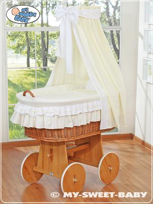 Culla in vimini con cappottina - Bellamy crema