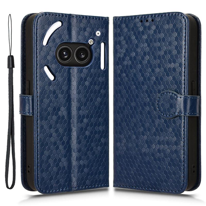 For Nothing Phone (2a) Plus/Phone (2a) Wallet Case Dots Imprinted Magnetic Closing Phone Cover