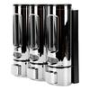 Dispenser da Doccia a 3 Scomparti 3x400ml Grande Capacità Ricaricabile Montato a Parete Dispenser per Shampoo e Balsamo per Bagno