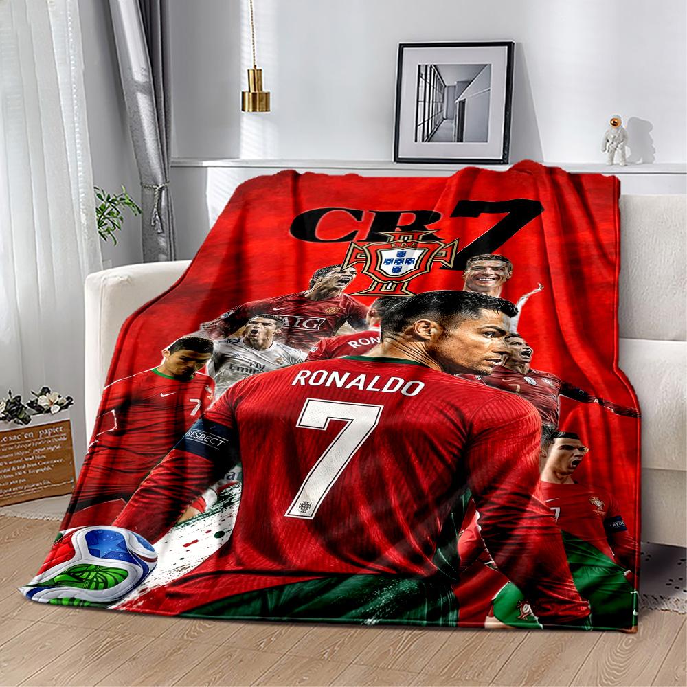 Cristiano Ronaldo Blanket Comfortable Great For Bed Bedding Sofa Allseason Use Stylish Decor Suitable For Gifting Relatives And Friends