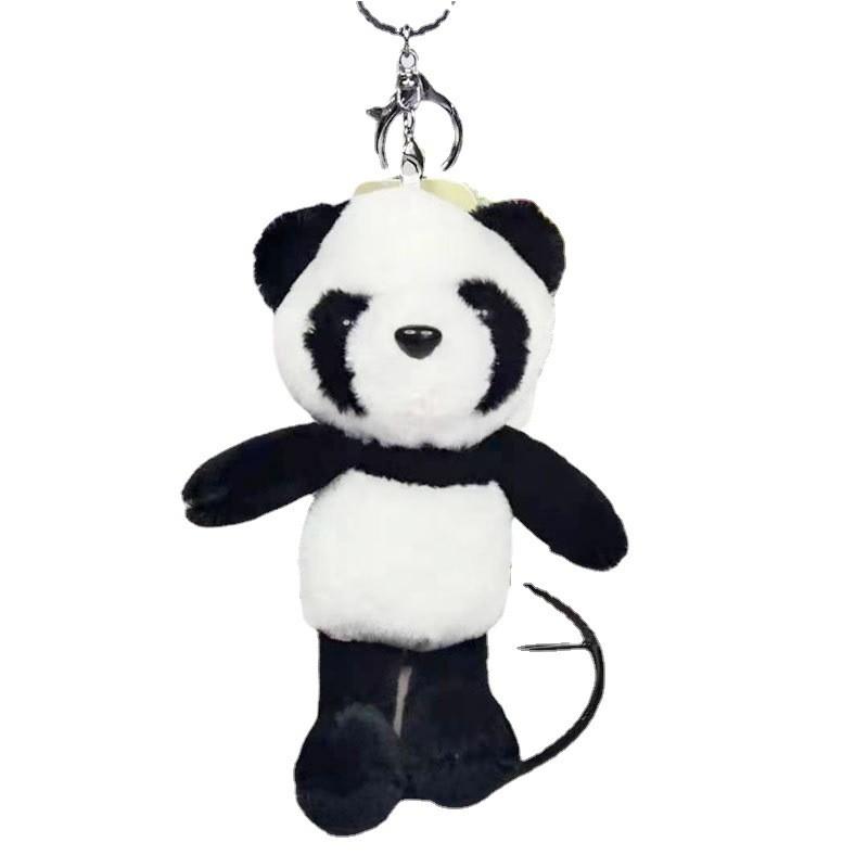 Stuffed Delightful Panda Toy Keychain Ultra Soft 18cm Creative Backpack Accessory