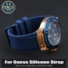 Voor GUESS Horlogeband W0247G3 W0040G3 W0040G7 Serie Blauwe Heren 22mm Siliconen Horlogeband Sport Waterdicht Rubberen Polsband