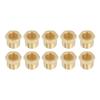 Brass Threaded Pipe Fitting 1 2 to 3 8 Reducer, 10 Pack Hex Socket Adapters for Water, Oil, Gas with 1200 PSI (10 Pack) Hex Socket, for
