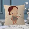 YYoshitomo Nara Art Lovely melancholy Pillow Sofa Decorative Home Doublesided Printing Short Plush Cute Cushion Cover