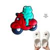 Green Frog DIY PVC Detachable Shoe Accessories - Buckle & Flower Ornaments for Hole Shoes