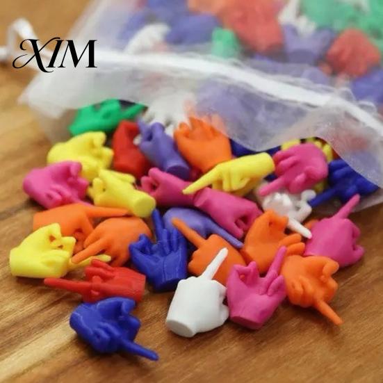 Middle Finger Desk Decoration 25/50/100Pcs 3D Printed Mini Set, Tiny Colorful for Desktop Toy Decor, Miniature Hand Gesture Figurine Gag Gift,