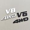 3D Metall Auto Aufkleber Logo 4WD V6 V8 LIMITED Kotflügel Seitenemblem Heckklappen Emblem Für Toyota LC150 LC200 4Runner Tundra Zubehör