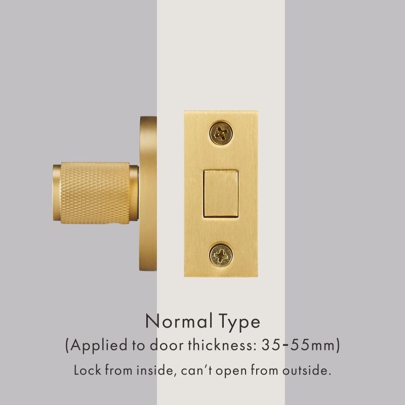 Dooroom Mässing Räfflad Dold Dörrlås Set Vardagsrum Badrum Osynlig Tumvridning Matt Svart Borstad Mässing Öppna Vid Nödfall