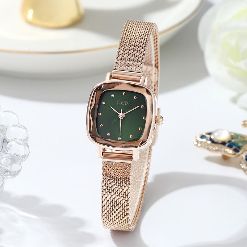 Fashion Mesh Belt Square Women'S Watch Simple Fashion Quartz Watch Student Waterproof Watch