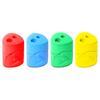4Pcs Dual Hole Pencil Sharpeners for Kids Students Transparent Scratch Box Sharpener Portable Manual Sharpener for School Office Home