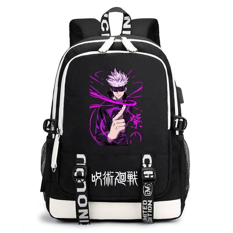Jujutsu Kaisen Druck Schülerrucksack Lässiger Anime Tagesrucksack für Jungen Mädchen Schultasche Leicht