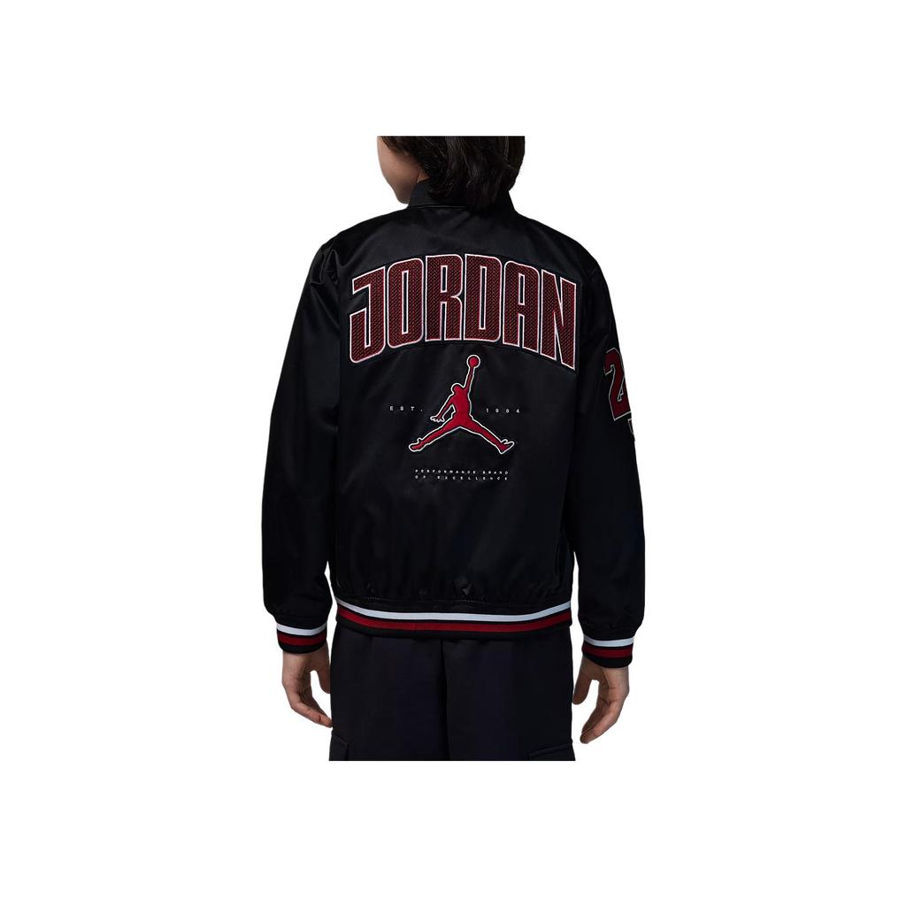 Jordan Jacket Stand Collar Comfortable Long Sleeve Fashionable Kids jackets Black IB8373-010