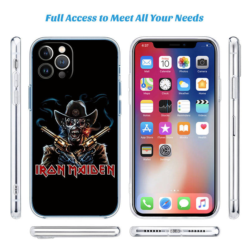 JO32 Iron M-Rock Maiden Phone Case for Motorola E22S E7 G6 G7 G8 G9 Plus Power Play G10 G20 G04 E30 E40 E22 E20 E13 G22 G23 G Stylus Play