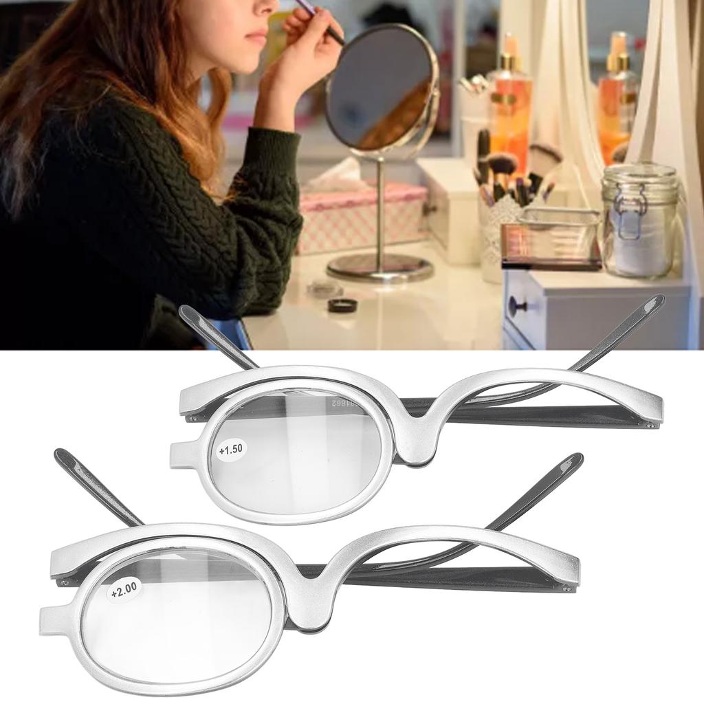 Make-up Lesebrille Tragbare Vergrößerungs-Alterssichtigkeit Lesebrille Aufklappbar Drehbar Einzellinse
