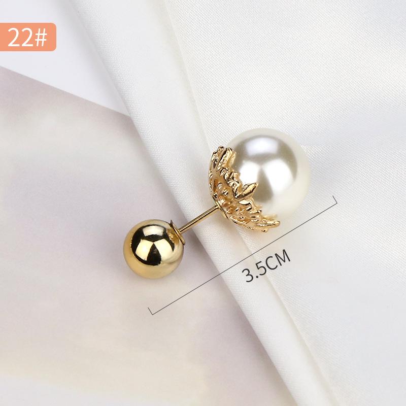 Pearl Anti-Exposure Brooch: Women's Waist-Cinching Pin & Clothing Decoration