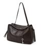 Athe Vanessabruno [Demain] Dark Brown Leather Deman Shoulder Bag L Aaba6F286W3