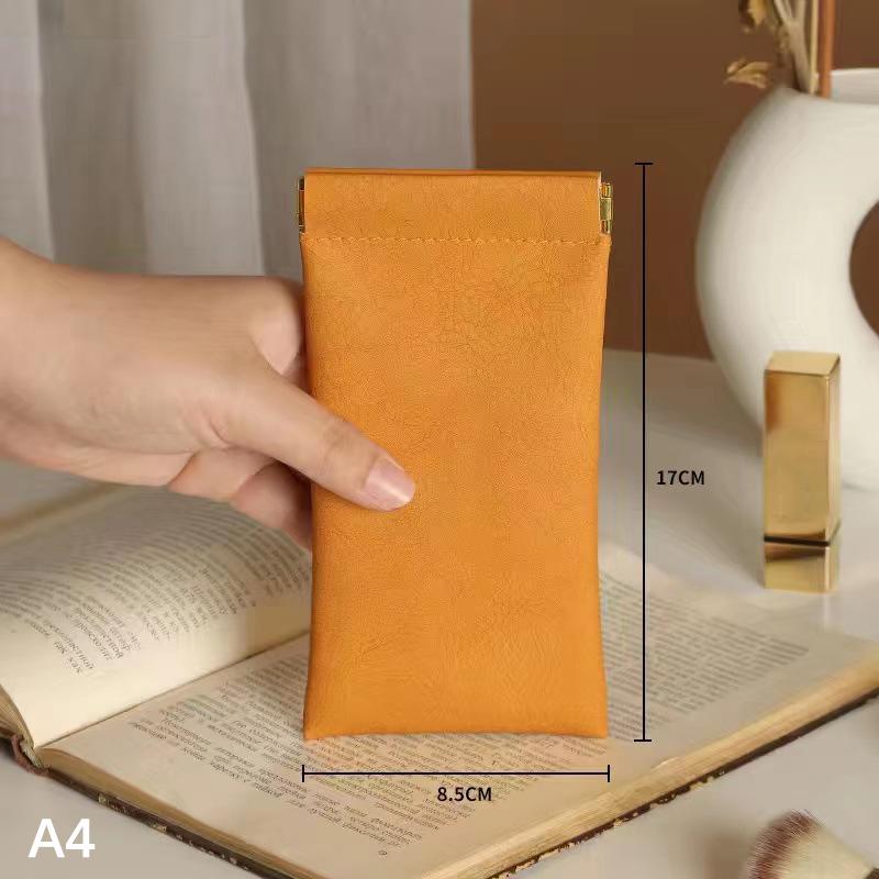Soft Pu Leather Reading Glasses Bag Cases Waterproof Solid Color Eyeglasses Sunglasses Pouch Storage Bags Eyewear Accessories