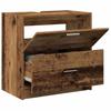 Bathroom Cabinet with Door Rustic Wood Look 59 x 37 x 59 cm Engineered Wood