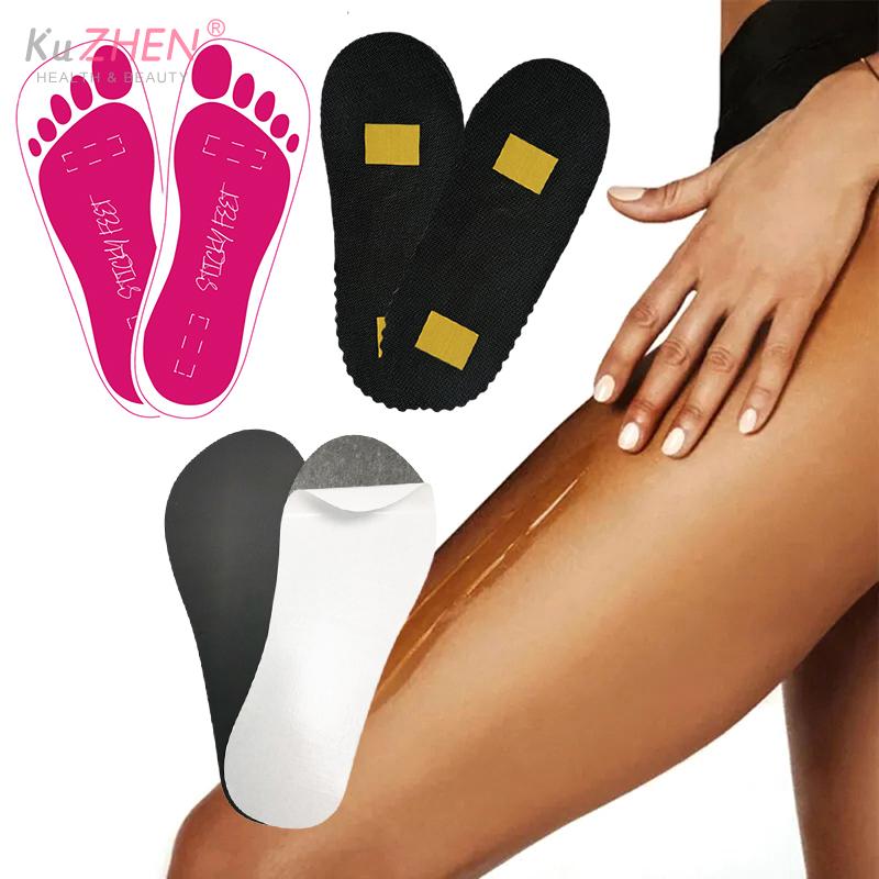 10 Pares Chinelos Descartáveis Femininos para Bronzeamento Pés Pegajosos para Bronzeamento Protetores de Almofadas de Pé para Spray Tan Adesivos para Acessório Corporal Chinelo