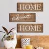 3 stk./Sæt Træ Home Sweet Home Skilt, Rustikt Bondegårds Dekorative Skilt, Vintage Hængende Vægplade til Stue, Soveværelse, Køkken, Yderdør