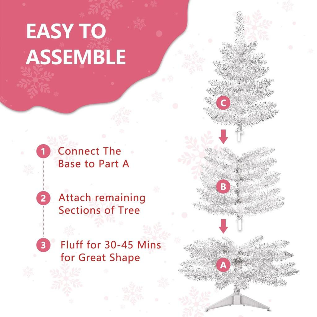 120cm Simulated High Density Cedar Tree With 9m Light Strip, Plug-In Type