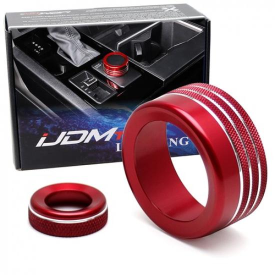 (2) TRD Red Driving Mode & Volume Knob Covers For 22-up Tundra/Sequoia 8  Screen