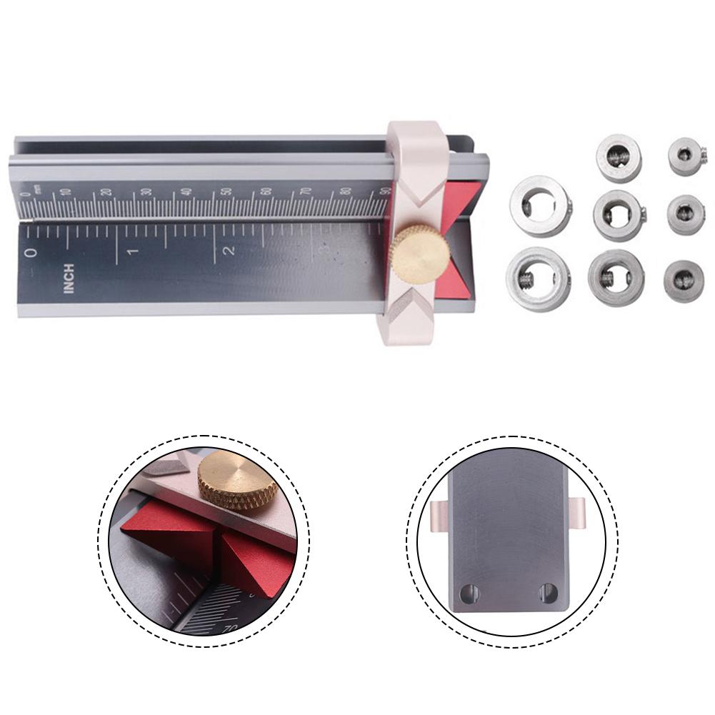 3 In 1 Multifunction Measuring Gauge With Dual-Scale For Accurate Drilling & Saw Height Control Adjustable Aluminum Alloy Gauge