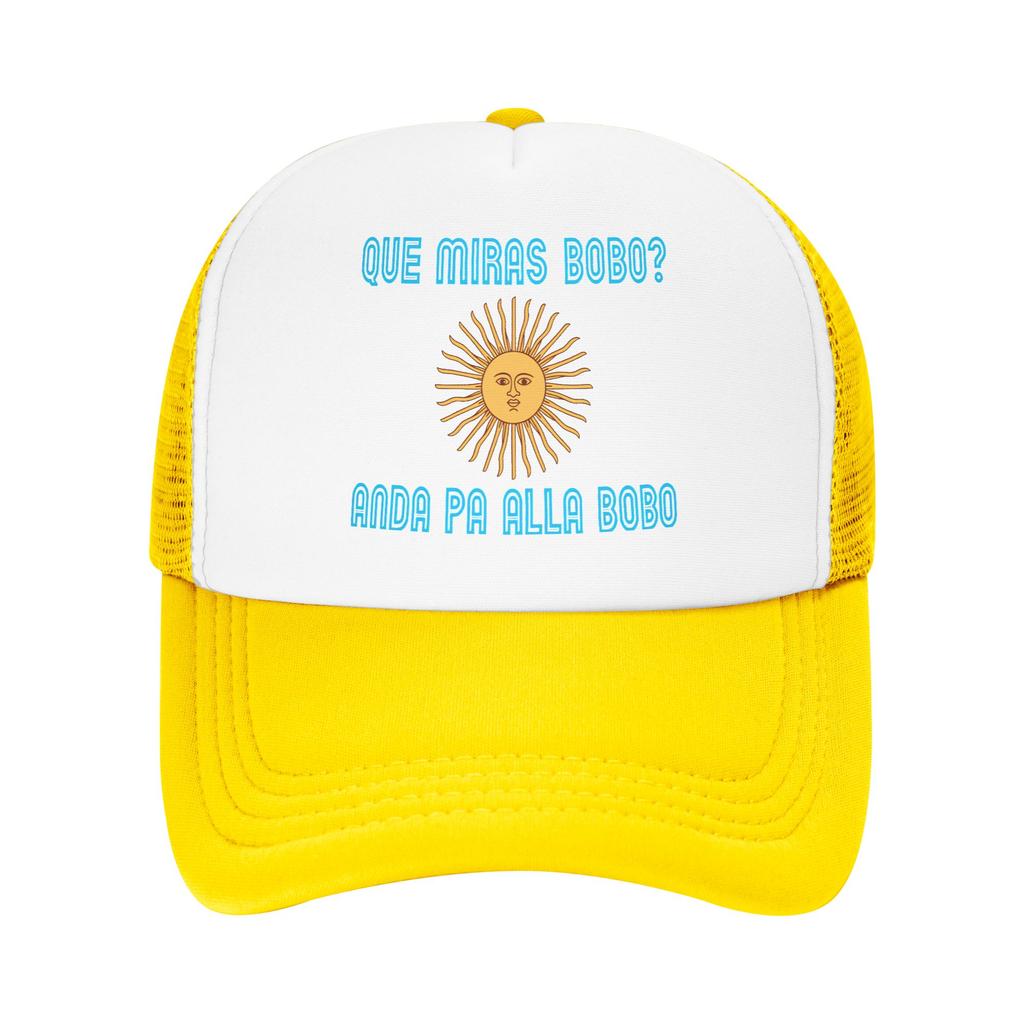 QUE MIRAS BOBO ANDA PA ALLA BOBO Mesh Sun Hats Women Unisex Print Trucker Hat Spring Vintage Outdoor Gym High Quality Caps