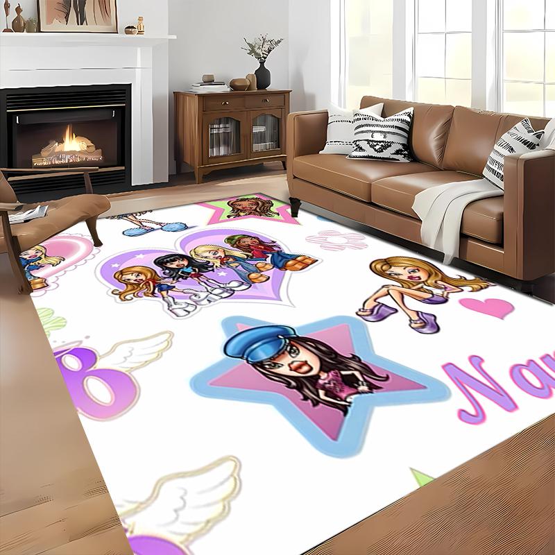 Custom Personalization Bratz Area Rug - Perfect For Kitchen, Bathroom,Laundry Room Decor Large Size Available,Gift All Seasons