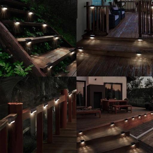 Lampa Solarna Led Schodowa Ogrodowa Wodoodporna