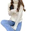 Autumn and Winter Casual Loose Wild High Neck Thickened Long-sleeved Knit Sweater Outside Sweater Women