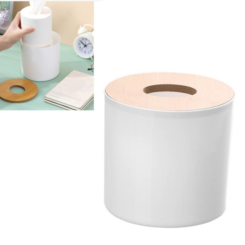 Roll Tissue Box Holder Innovative Modern Concise Large Space Round Tissue Toilet Paper Dispenser for Bathroom Living Room