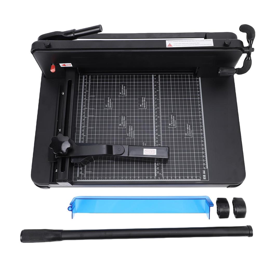 Manual Paper Cutter 400 Sheet 1.5in Thickness Cutting Capacity Paper Trimmer for Soft PVC Leather Non Woven Fabric