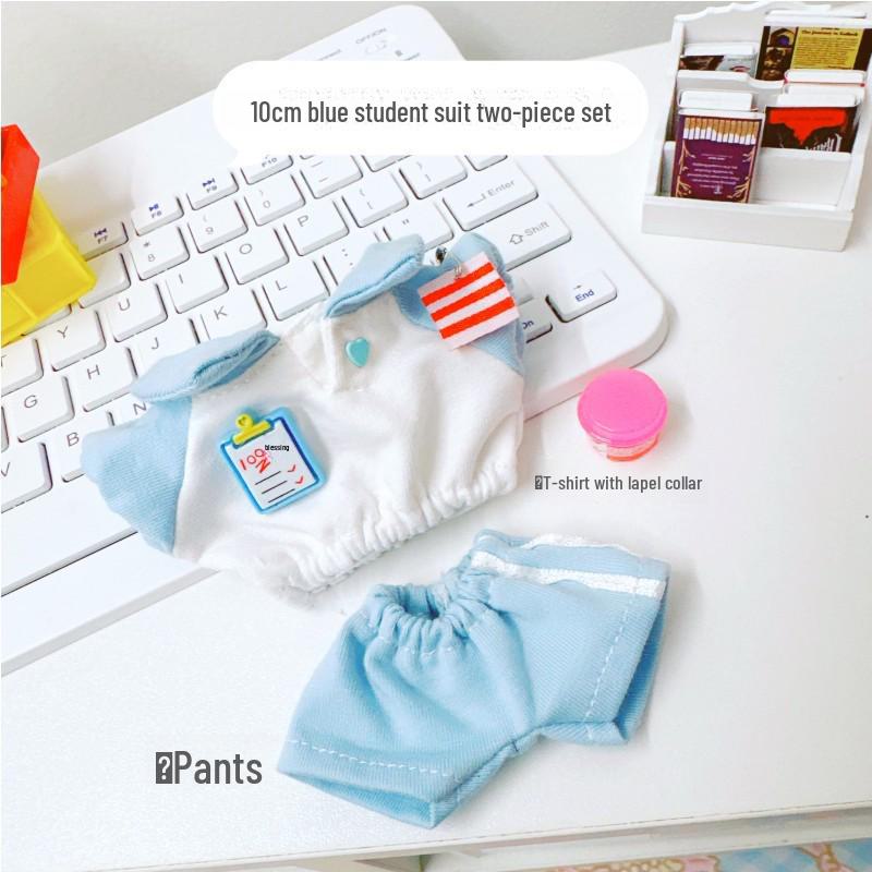 

Одежда для хлопковых кукол 10 см и 15 см: Милый морской ёж и обычное тело, наряд студенческого капитана 10cm