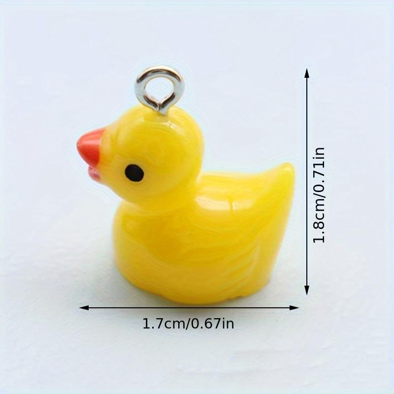 10Pcs 3D Yellow Duck Charms Cute Pendants For Jewelry Making Handmade Earrings Bracelet Necklace Key Chain Accessories