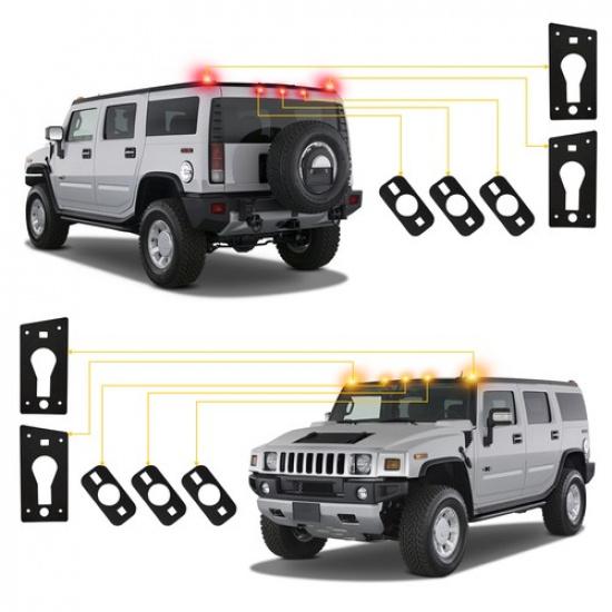 For 2005-2009 Hummer H2 SUT Roof Cab Light Running Anti-Leak Lamp Seal Gasket 10