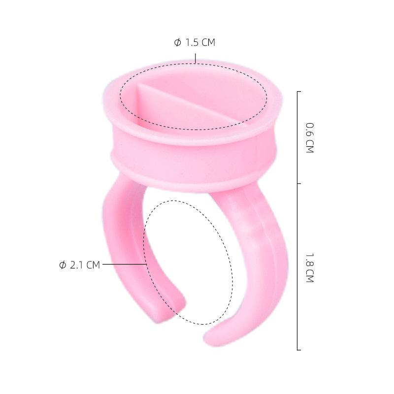PMU Pink Pigment Ring Cup Eyelash Extension Glue Holder Tattoo Pigment Bowl