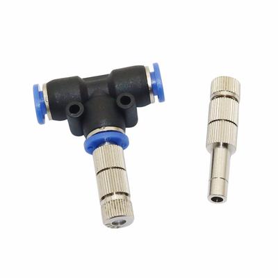 5 Pcs 6mm Filter Misting Nozzle 0.1~0.6mm Low Pressure Quick Access Atomized Nozzle Garden Greenhouse Irrigation Cooling Sprayer