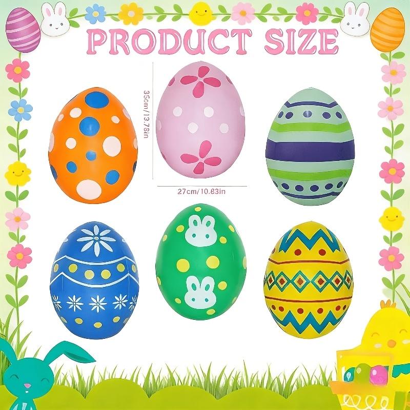 

Inflatable Easter Yard Decorations 6pcs Inflatable Easter Bunny Peeps Toy & Eggs Rabbit Colorful Blow Up Rabbit Decor Eggs Easter