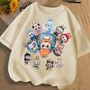 LABUBU Cartoon 3D Print Kids T Shirts White Boy Girls Trend Clothes Short-Sleeved Top