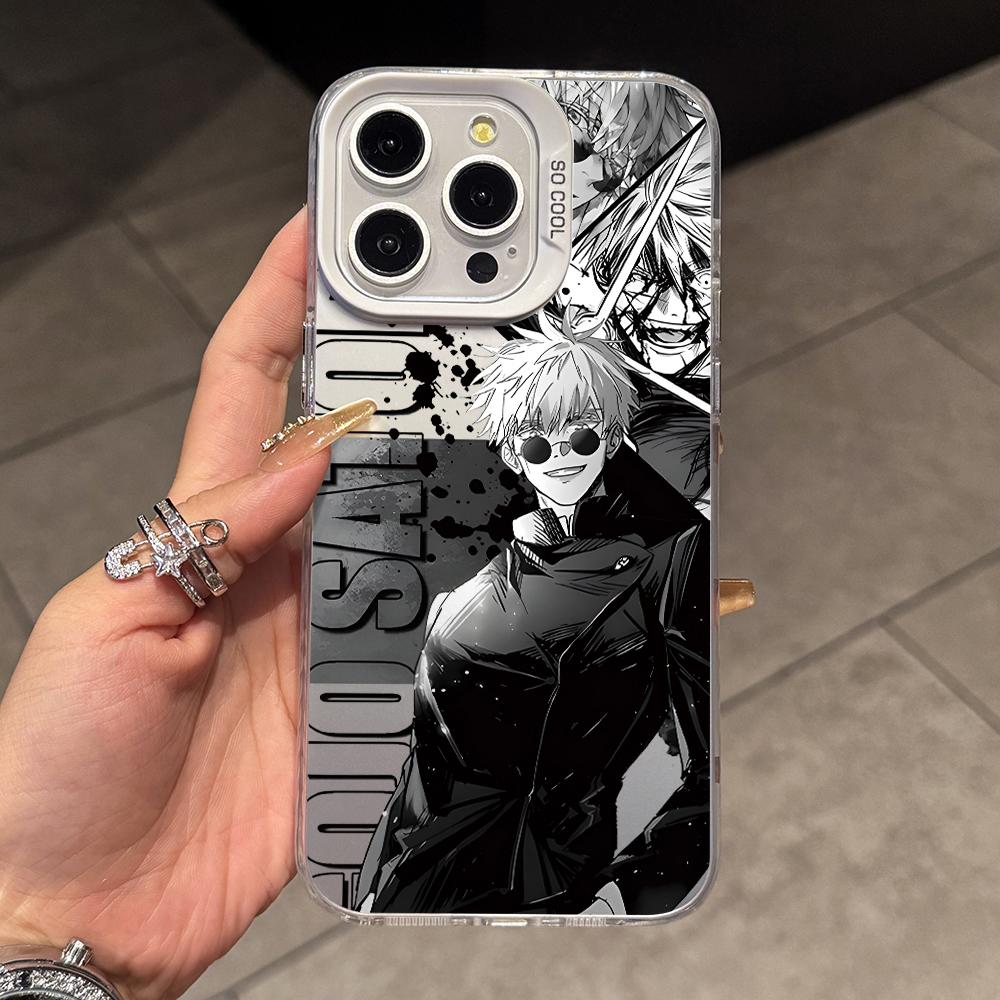 

Jujutsu Kaisens Gojos Getos Phone Case for iPhone 17 Air 16 16e 15 14 Plus 13 12 11 Pro Max X Xs XR 8 Colorful Silver Hard Cover iPhone 14 Pro Max