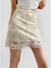 Elegant Summer Retro Jacquard Lace High-Waist Skirt for Women