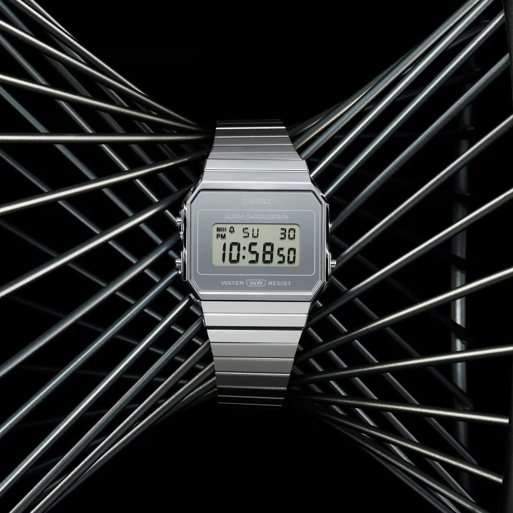 Casio Vintage Retro Modern Silver Watch Silver A700WEV-7AVT,