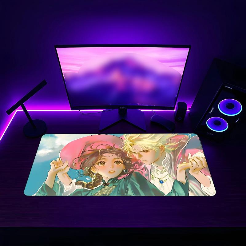 Das wandelnde Schloss (1) Mauspad mit rutschfester Gummibasis, geeignet für Heimbüros und ein ideales Geschenk für Gamer