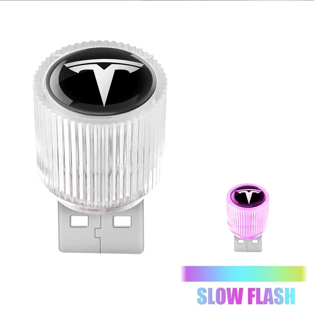 

Car Sticker Tesla USB Car Light Auto Interior Atmosphere Light PC Colorful Light For Tesla Model Y Model 3 2017-2023/MODEL3 High 1pcs