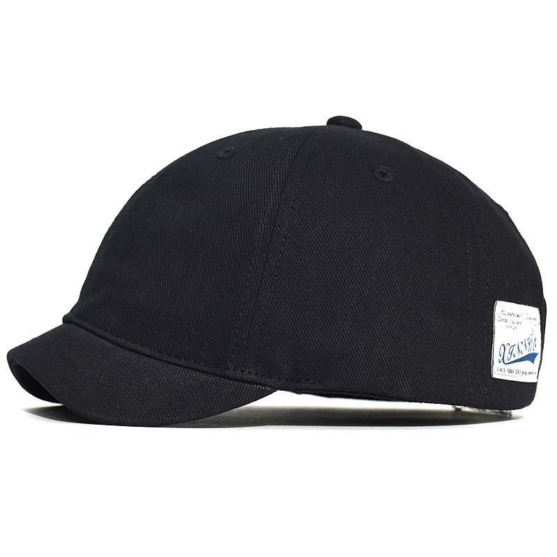 Short Brim Cotton Baseball Cap Men Women Casual Vintage Dad Hat Adjustable Trucker Style Low Profile Caps Nylon Fastener Tape