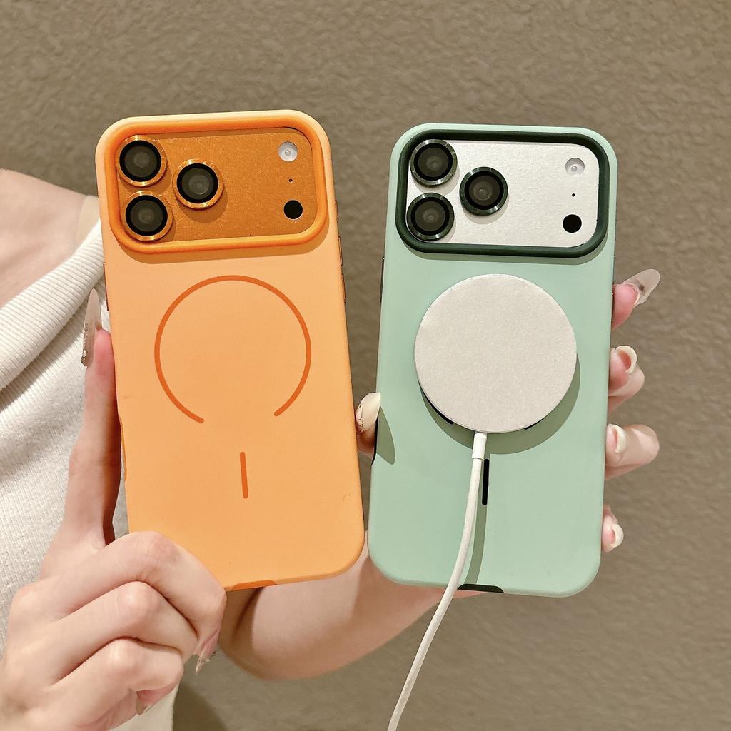 Applicable To iPhone11promax Matte Magnetic Mobile Phone Case Apple 11 Skin Color Contrasting Two-in-one Protective Case 11