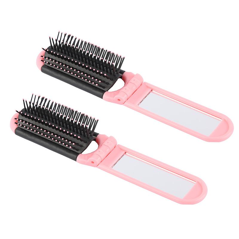 Perie Mini 2 în 1 Pliabilă Pieptene de Masaj Masaj Cap Antistatic Portabil Piepteni de Păr Oglindă Pernă de Aer Pieptene de Masaj pentru Scalp